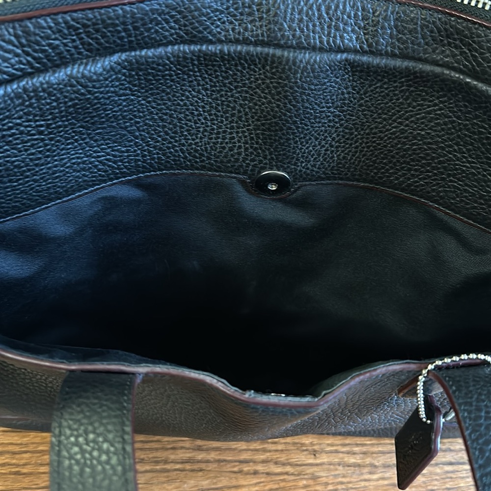 Coach Pebbled Leather Hamilton Brief Tote Briefcase - Picture 8 of 14